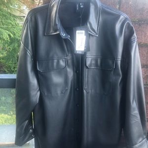 Vero Moda Faux Leather Paulina Overshirt